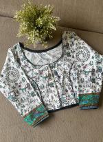 Cotton Multi Colour Casual Wear Printed Readymade Blouse